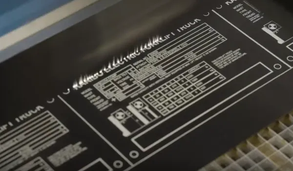 engraving data plates on anodized aluminum with an epilog laser machine